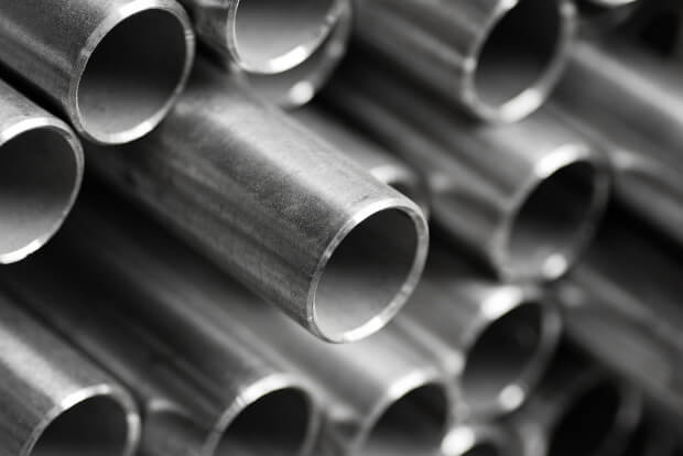 stack of steel tube