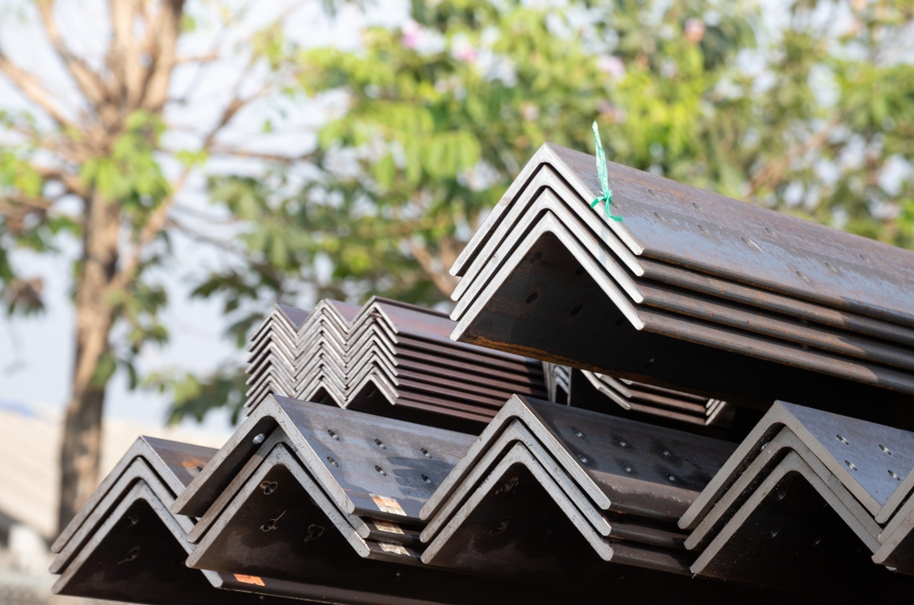 stack of different-sized steel angles