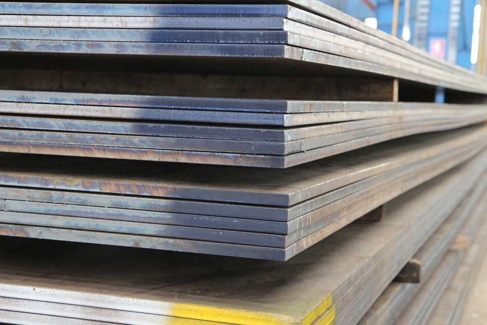 stack of steel plates