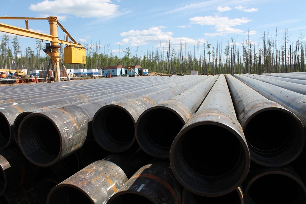 pile of steel tubing