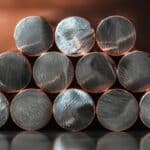 stack of alloy steel rods