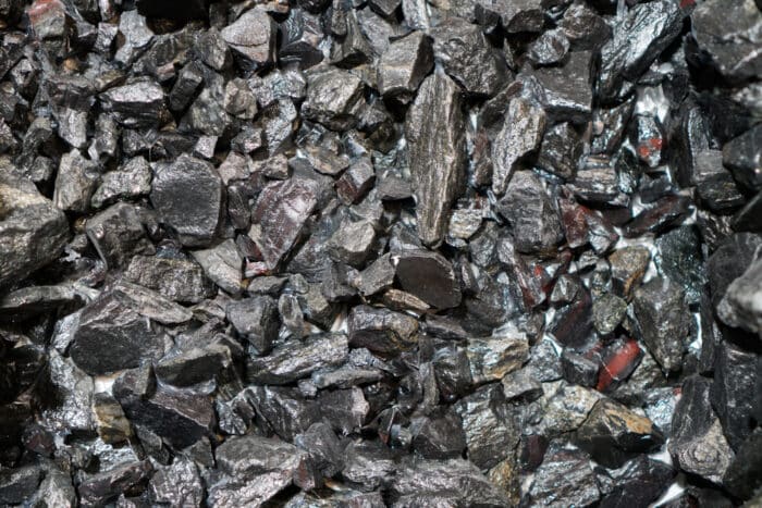 close up shot of iron