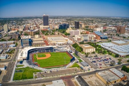 aerial photo of amarillo, tx