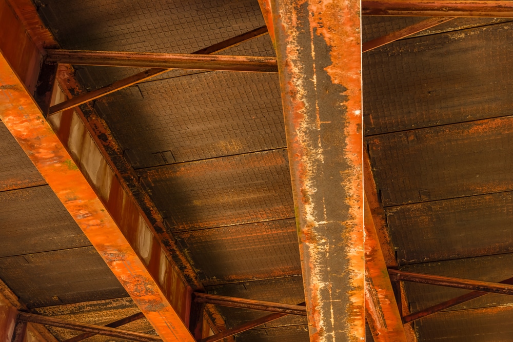 weathered steel beams